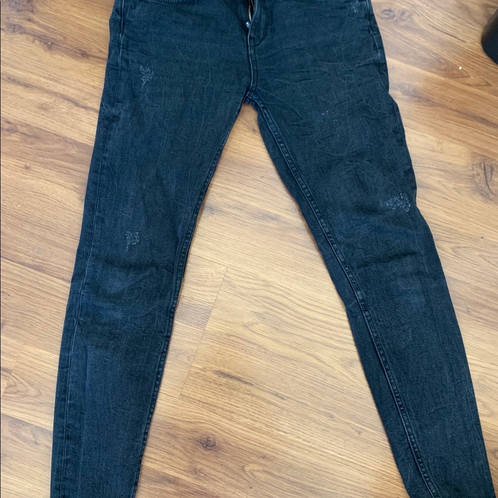 ZARA JEANS W/ANKLE FRINGE - Picture 2 of 4